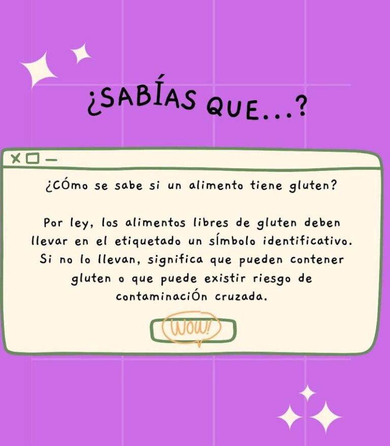 ¿Cómo se sabe si un alimento tiene gluten? Por ley, los alimentos libres de gluten deben llevar en el etiquetado un símbolo identificativo. Si no lo llevan, significa que pueden contener gluten o que puede existir riesgo de contaminación cruzada.